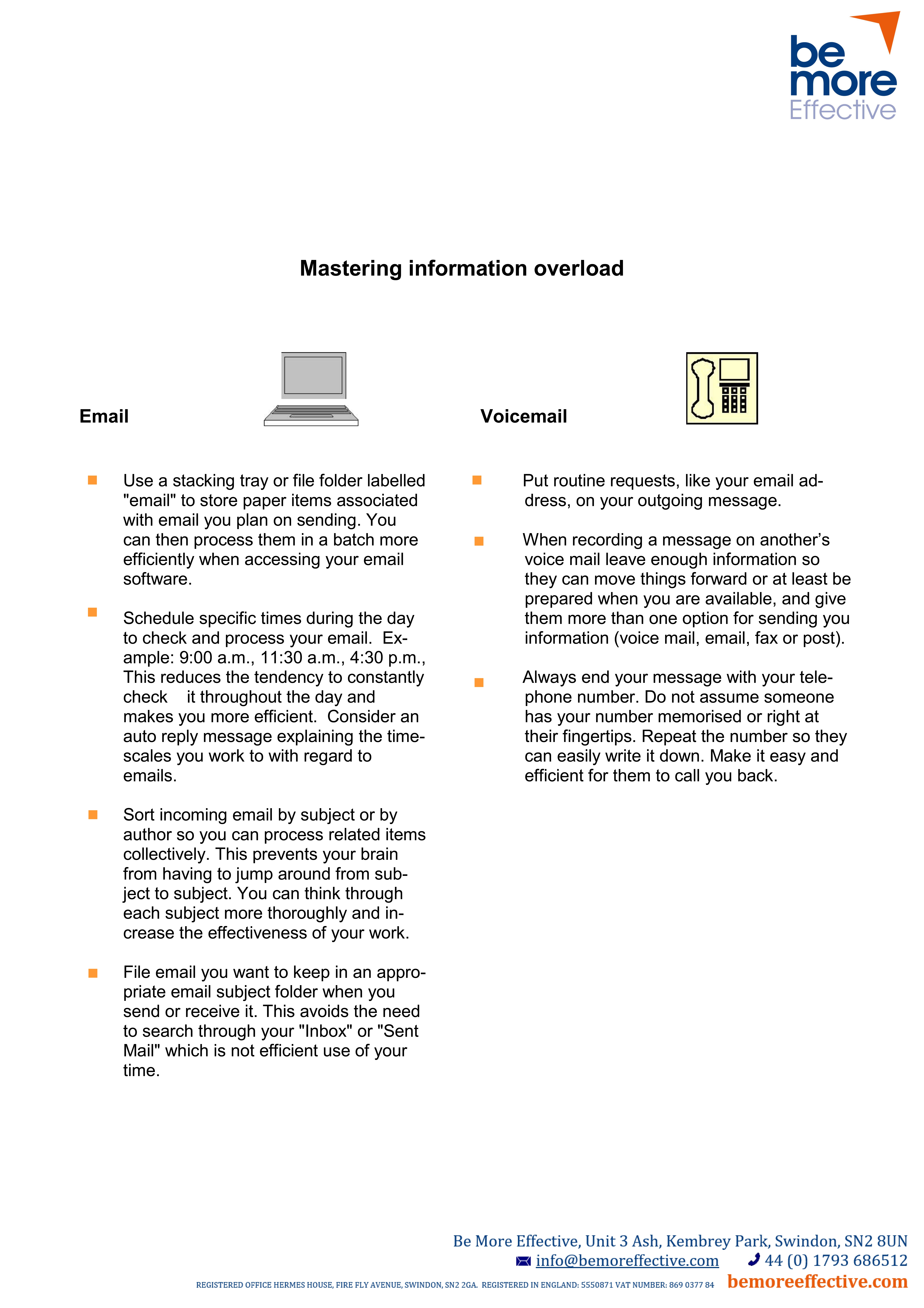 Mastering information overload