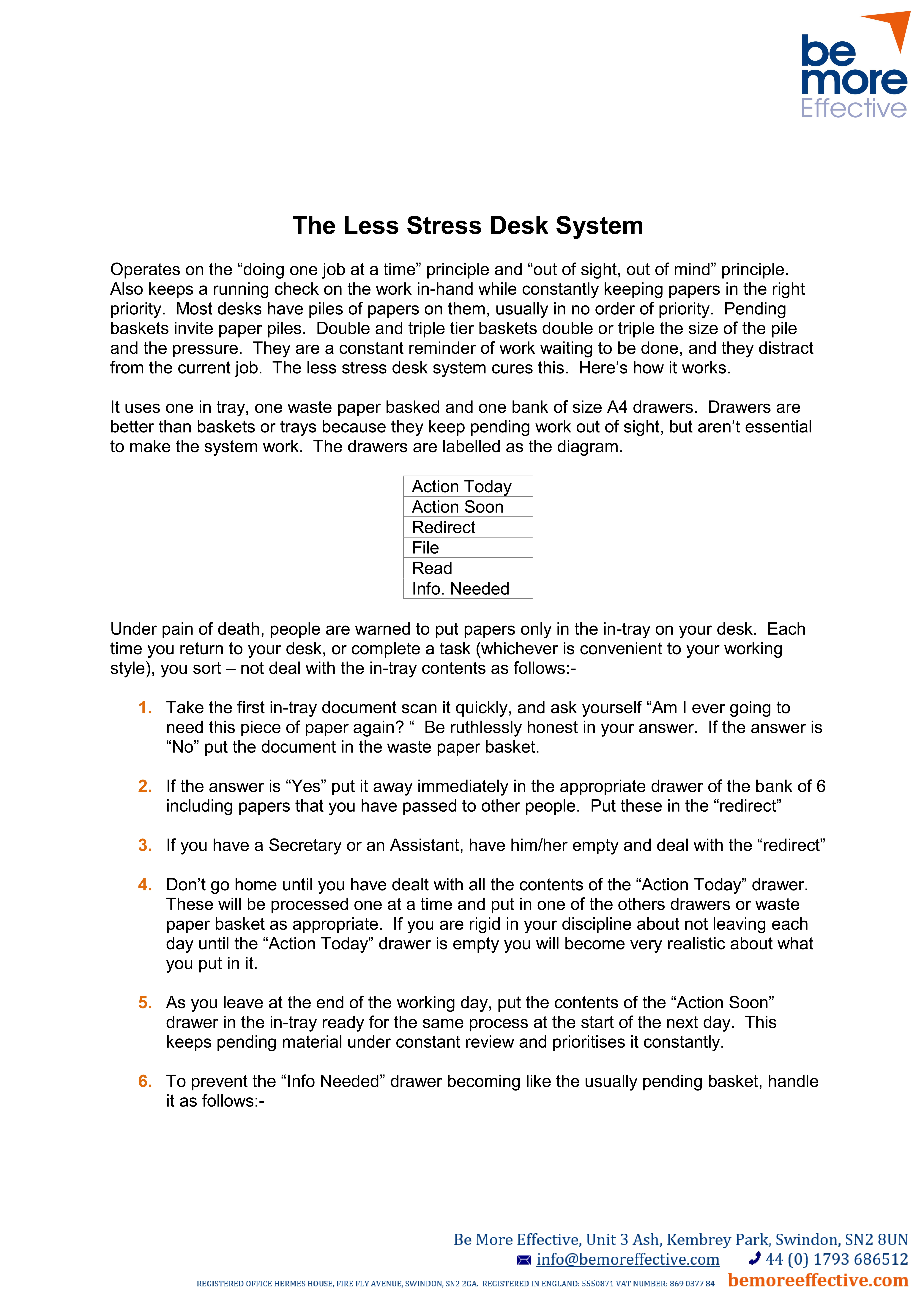 The Less Stress Desk System